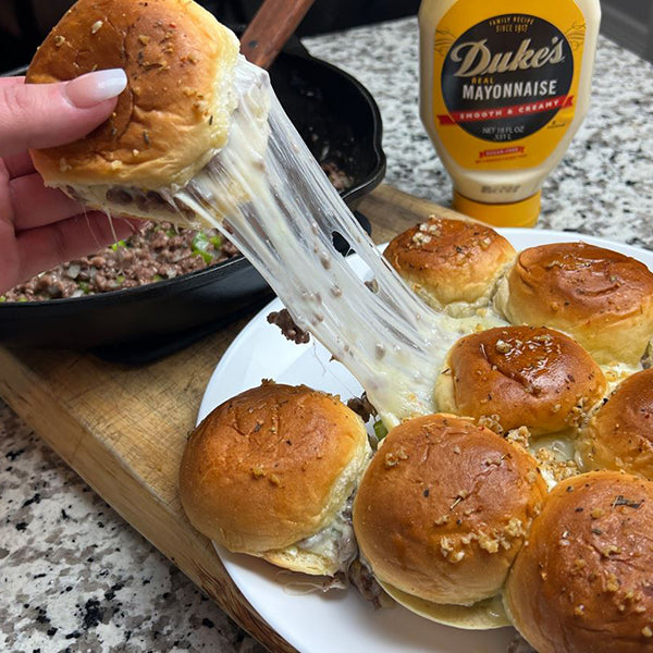 Philly Cheesesteak Sliders – Duke's Mayo