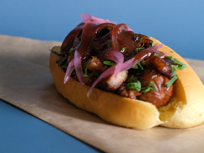 Loaded Hot Dog with Pork Belly