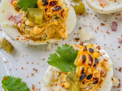 Mexican Street Corn Deviled Eggs