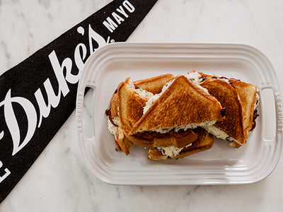 Grilled Cheese with Seeni Sambol Onions