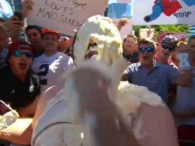 College Football Is Back: Man Covers His Entire Body In Mayo For 20 Seconds Of Air Time