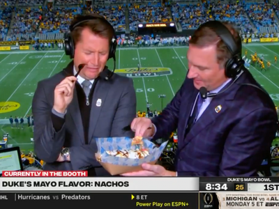 Dan Mullen and Matt Barrie kept eating mayonnaise during the Duke's Mayo Bowl
