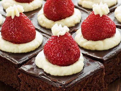 Santa Hat Brownies