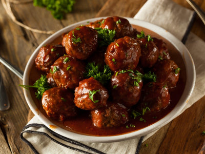 Smoke and Whiskey Party Meatballs