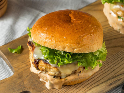 Apple and Celery Turkey Burgers with Lemon Aioli